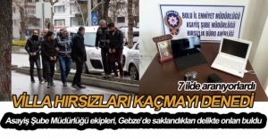BOLU POLİSİ, VİLLA HIRSIZLARINI GEBZE'DE YAKALADI