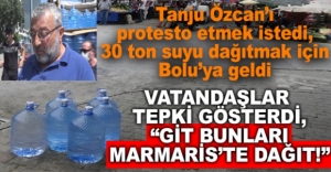 TANJU ÖZCAN'A SUYLA PROTESTO DENEMESİ