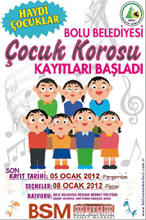 Çocuk Korosu kayıtları için son gün 5 Ocak 2012