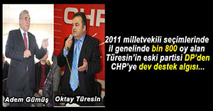 DEMOKRAT PARTİ'DEN CHP'YE DESTEK...