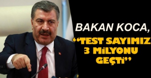 "TEST SAYIMIZ 3 MİLYONU GEÇTİ"
