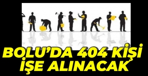 BOLU'DA 404 KİŞİ İŞE ALINACAK