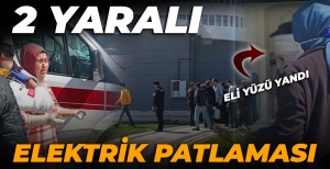 BELEDİYE TESİSİNDE TRAFO PATLADI, 2 YARALI