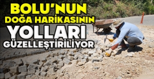 BOLU'NUN  DOĞA HARİKASININ YOLLARI  GÜZELLEŞTİRİLİYOR