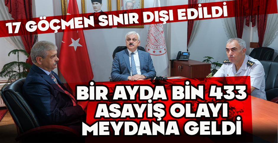BOLU'DA BİR AYDA BİN 433 ASAYİŞ OLAYI MEYDANA GELDİ: 17 GÖÇMEN SINIR DIŞI EDİLDİ
