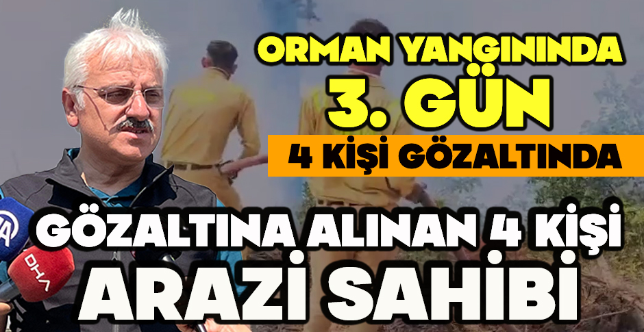 BOLU'DA ORMAN YANGININDA 3. GÜN... GÖZALTINA ALINAN 4 KİŞİ ARAZİ SAHİBİ