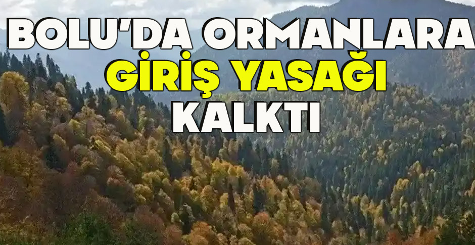 BOLU’DA ORMANLARA GİRİŞ YASAĞI KALKTI