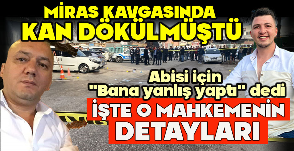 MİRAS KAVGASINDA KAN DÖKÜLMÜŞTÜ... ABİSİ İÇİN