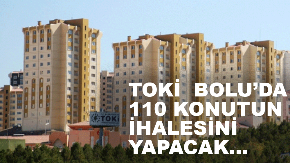 110 KONUTUN İHALESİ YAPILACAK...