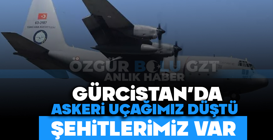 GÜRCİSTAN'DA ASKERİ UÇAĞIMIZ DÜŞTÜ: ŞEHİTLERİMİZ VAR