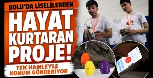 BOLU'DA LİSELİLERDEN HAYAT KURTARAN PROJE! TEK HAMLEYLE KONUM GÖNDERİYOR