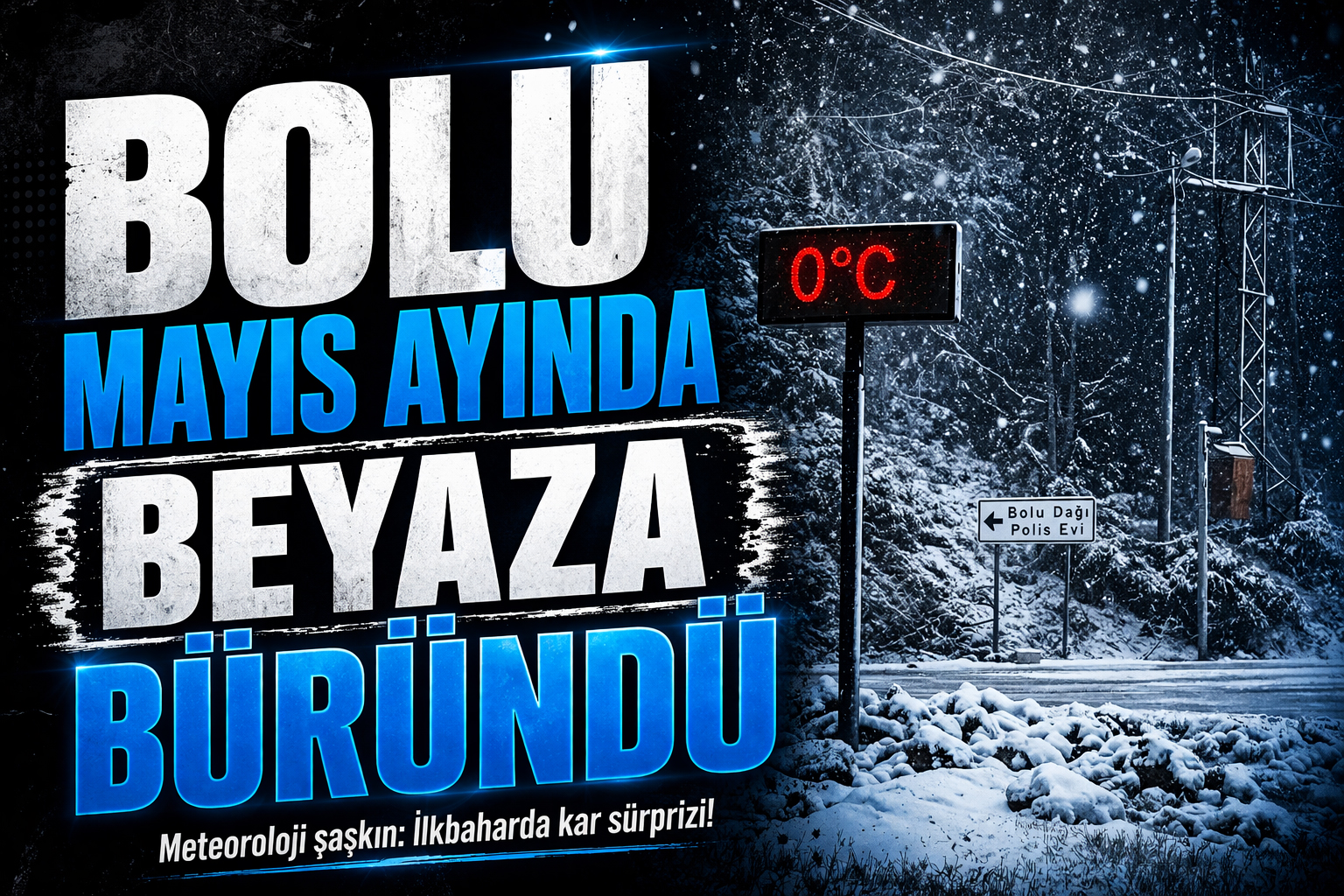 BOLU MAYIS AYINDA BEYAZA BÜRÜNDÜ... KAR BEREKETİ GELDİ....