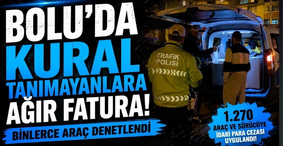 BOLU’DA KURAL TANIMAYANLARA AĞIR FATURA! BİNLERCE ARAÇ DENETLENDİ