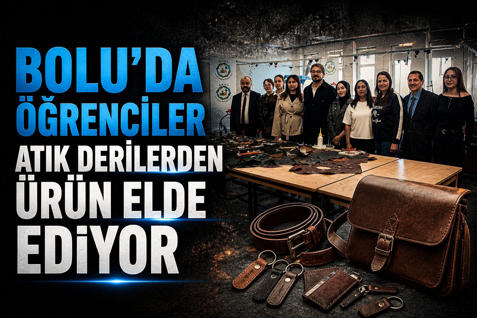 BOLU'DA ÖĞRENCİLER ATIK DERİLERDEN GELİR ELDE EDİYOR...