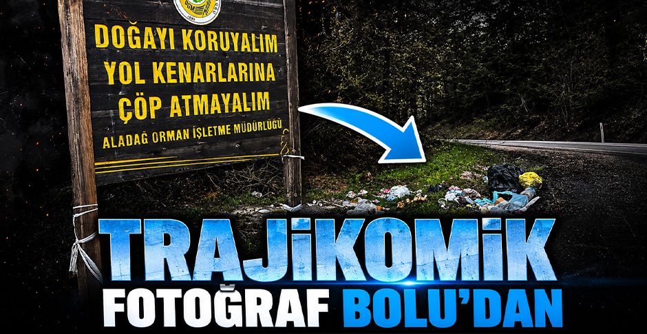 BOLU'DA PES DEDİRTEN GÖRÜNTÜ: ‘ÇÖP ATMAYIN' TABELASININ ALTINI ÇÖPLE DOLDURDULAR