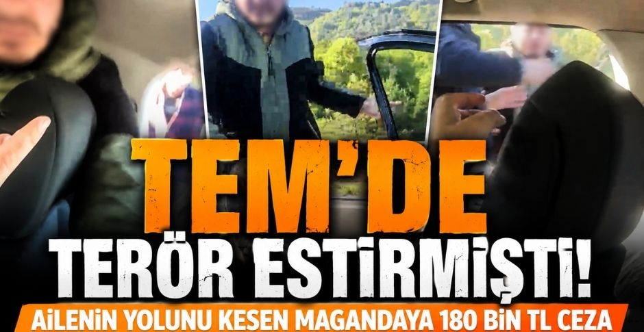 TEM'DE TERÖR ESTİRMİŞTİ! AİLENİN YOLUNU KESEN MAGANDAYA 180 BİN TL CEZA