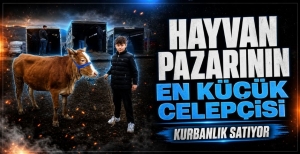 HAYVAN PAZARININ EN KÜÇÜK CELEPÇİSİ KURBANLIK SATIYOR