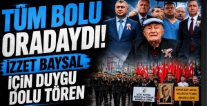TÜM BOLU ORADAYDI! İZZET BAYSAL İÇİN DUYGU DOLU TÖREN